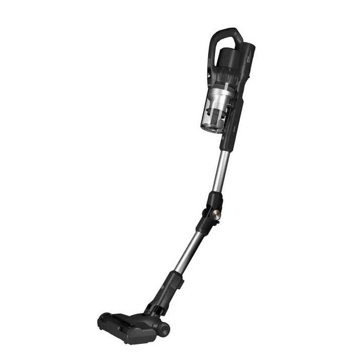 Вертикална прахосмукачка Aiwa ZENKAISUI EVO 6 AVC-640, 550W, 32Kpa, 200AW, 28,8V~ 3000mAh, Автономност до 68 минути, 4 степени на скорост, 0.4L, Дигитален дисплей, HEPA филтрация, Лесна за маневриране, 5 включени аксесоара, Черна