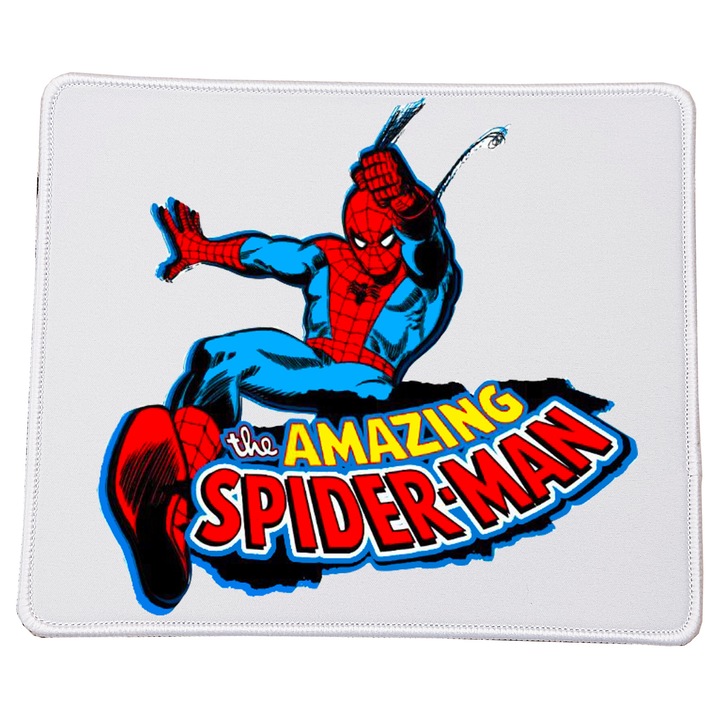 Mousepad Spider-Man, 23x20 cm, material durabil, baza antiderapanta