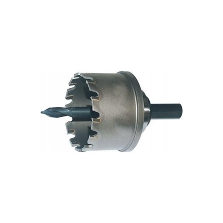 Carotă Freza Adâncă 23mm Format, Tăișuri din Carbura Sinterizată, Burghiu Centrare Interșimbabil, Prindere 10mm