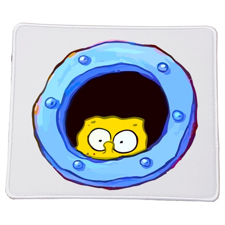 Mousepad SpongeBob SquarePants, 23x20 cm, material durabil, baza antiderapanta