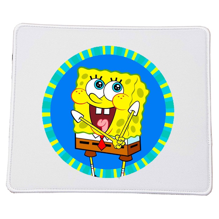 Mousepad SpongeBob SquarePants, 23x20 cm, material durabil, culori vibrante