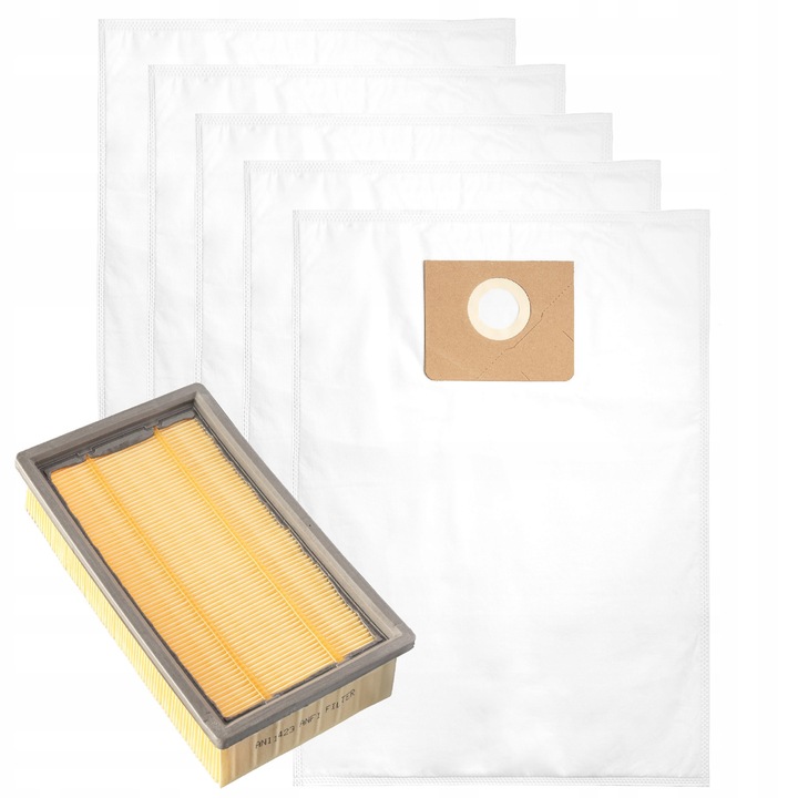 Saci aspirator AFC pentru Karcher NT 25/1, NT 35/1, NT 361 Eco si Flex S47, S36, VCE35, VCE45 - set de saci praf cu filtrare puternica, rezistenti la rupere