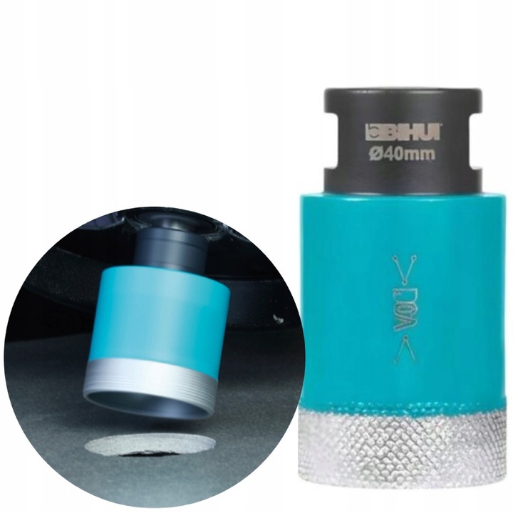 Coroană diamantată Bihui 40mm M14 pentru gresie și ceramică, set unic, durabilitate ridicată