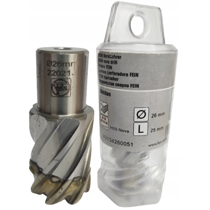 Freza HSS Nova 25mm, prindere Weldon 3/4 inch, adâncime 25mm, 26mm