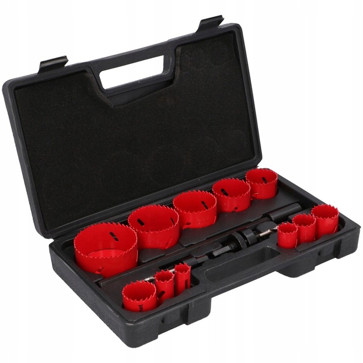 Set Otwornice Bi-Metal DRAUMET 14 Piese, diverse diametre, prelungire 300mm, ambalaj cutie carton