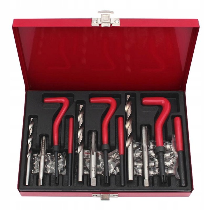 Set Reparare Filete 88 Piese, XL-Tools, M6-M10, Burghie și Taroduri HSS, Cutie Metalică