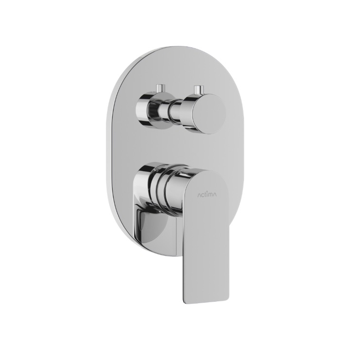 Vékony zuhany- és kádfali csaptelep, Excellent, 2 funkciós, króm