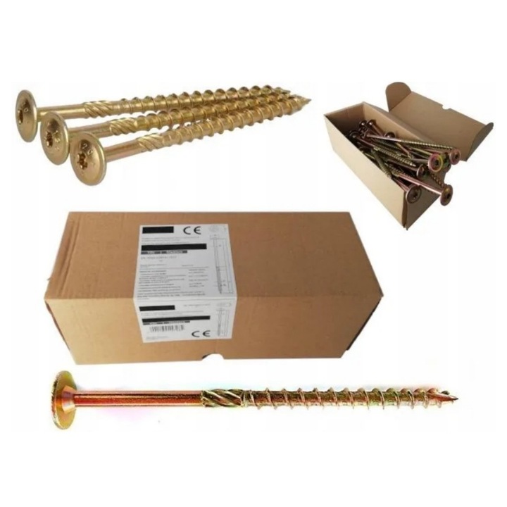 Suruburi pentru lemn 10x120mm, cap rotund, Torx, 50 buc