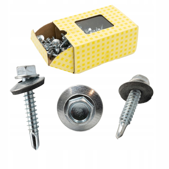 Suruburi autoforante PGB, 5,5x45mm, set 100 bucati, cu garnitura EPDM