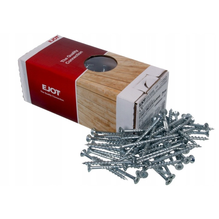 Surub din otel zincat EJOT JW2 STR 6x160mm, cu cap conic si prindere TORX T30