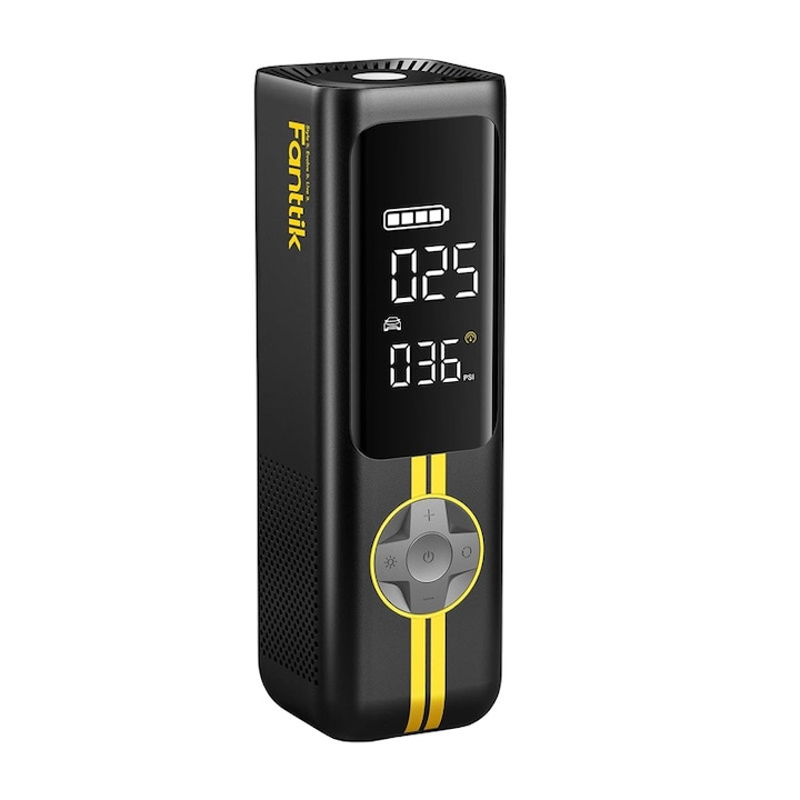 Compresor auto portabil Fanttik X8 Apex, 11.1V, 150 PSI / 10.3 BAR, Afisaj LED, Negru