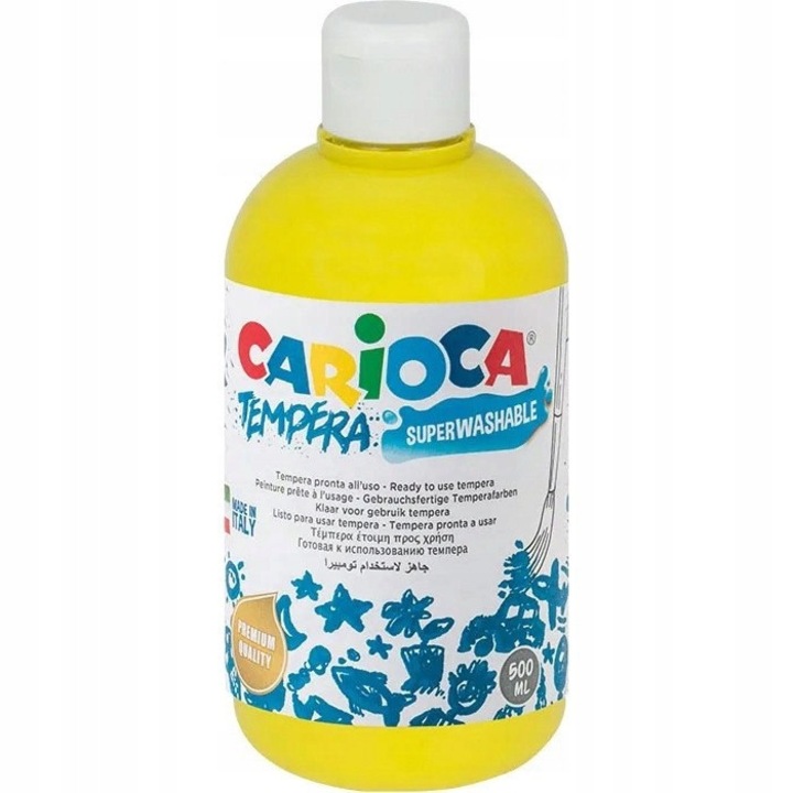 Vopsea Tempera Carioca Galben 500 ml - Calitate Superioara