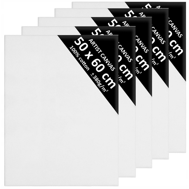 Set 5 x Panze pictura DaVINCI 50x60 cm, Bumbac, 380g/m²
