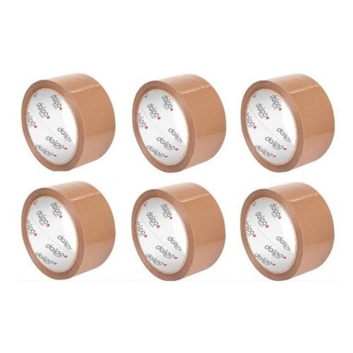 6x Banda Adeziva Maro Silentioasa 48mm x 60m Acrilic, Usor de Folosit