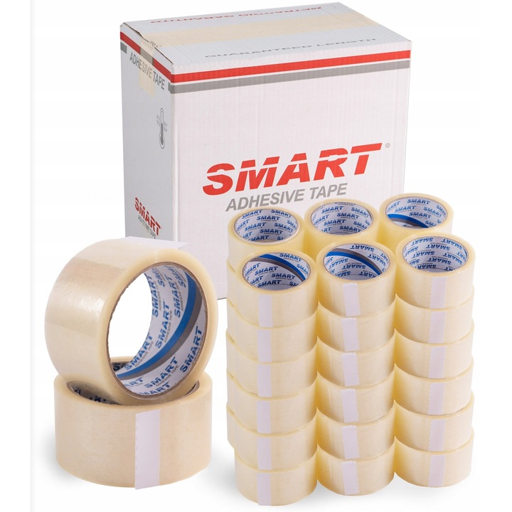 Banda Adeziva Transparenta SMART 48mm x 91m - Set 36 Role