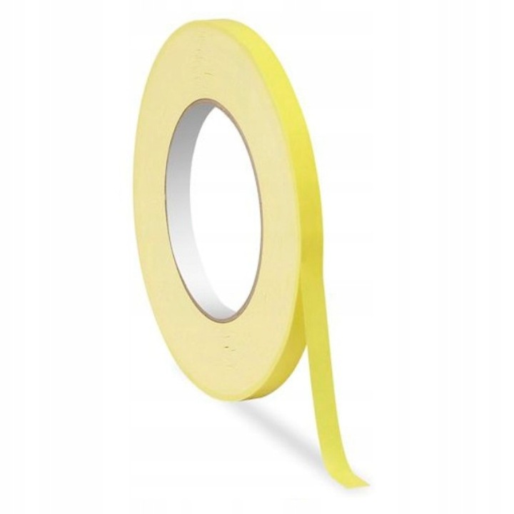 Banda Adeziva Galbena 12mm pentru Inchiderea Pungilor