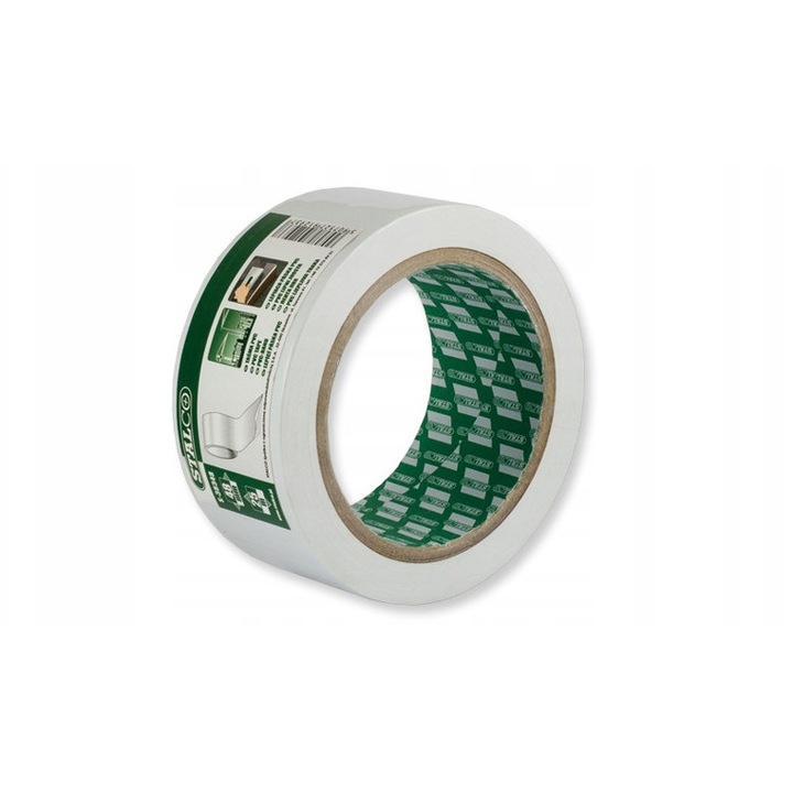 Banda PVC 38mm x 25m Alba, Ondulata, Rezistenta UV