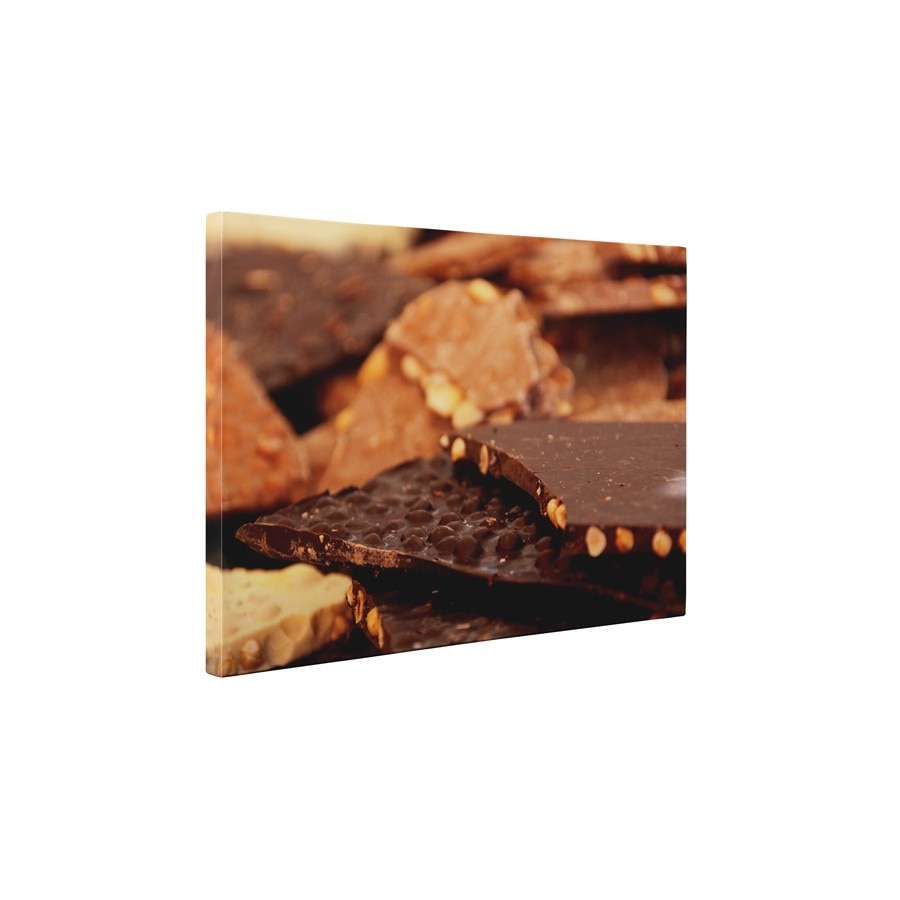 Bucati de ciocolata - Tablou Canvas - 60x80 cm