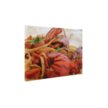 Spaghette cu creveti - Tablou Canvas - 75x100 cm Spaghette cu creveti - Tablou Canvas - 75x100 cm