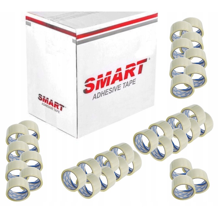 Banda Adeziva Transparenta 48mm x 50m, 36 Rulouri pentru Ambalare