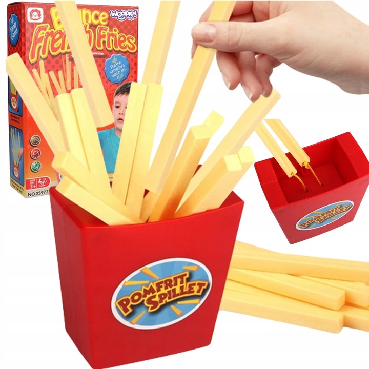 Joc de indemanare Woopie, Cartofi prajiti saritori, 2-4 jucatori, 4 ani+, multicolor