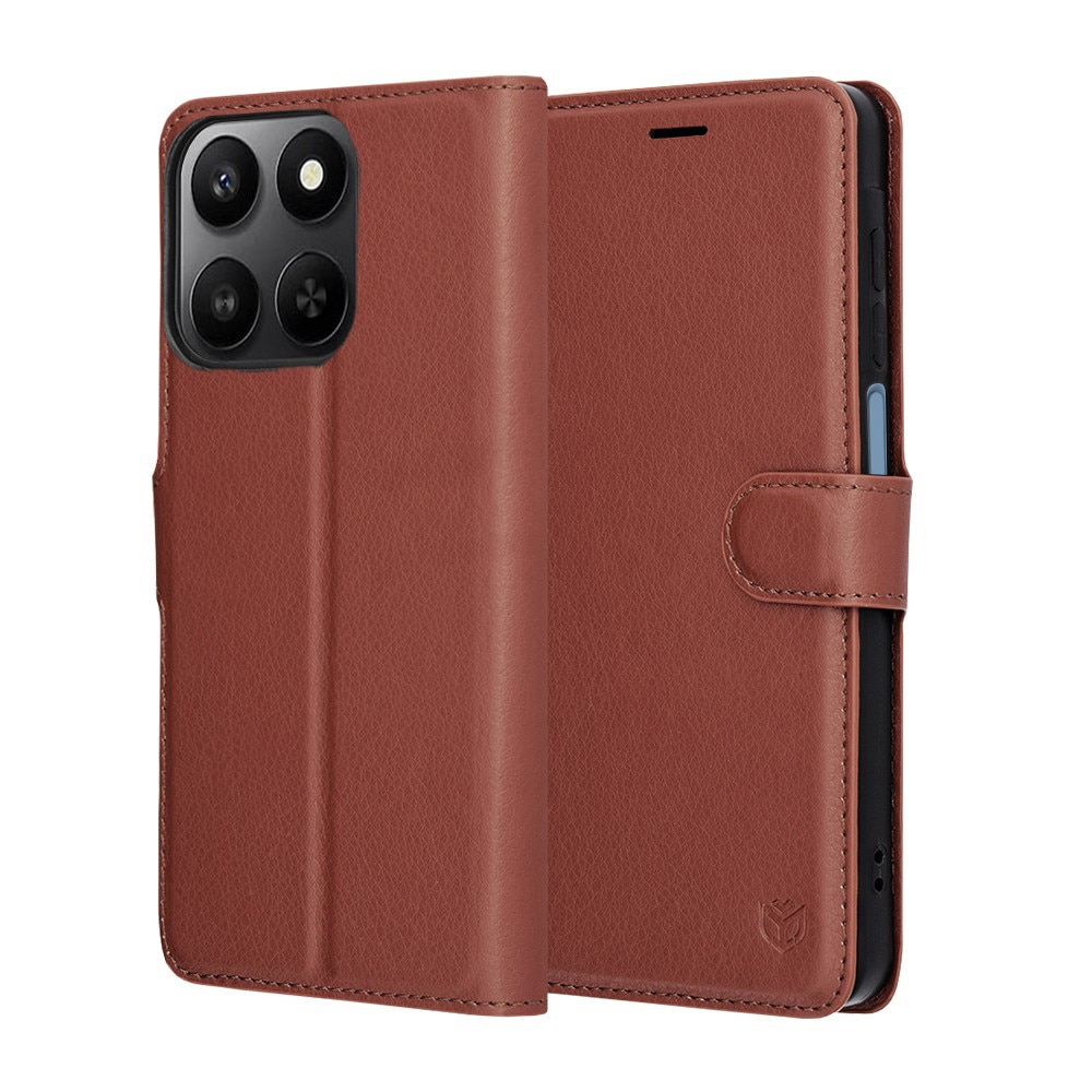 Husa pentru Honor 400 Smart / X7d 4G Tip Carte, Leather Folio, Functie de Stand, Calitate Premium, Antisoc, Protectie Sporita, Maro