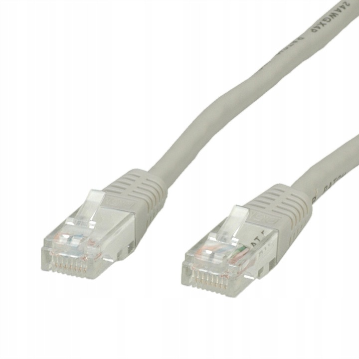 Cablu retea UTP Cat.6 RJ45, 10m, Gri - Conexiune Fiabila