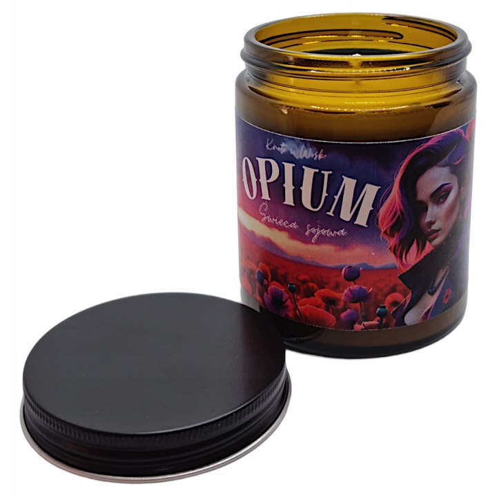 Lumanare Soia 'Opium' Handmade 120ml - Parfum Oriental, Relaxant