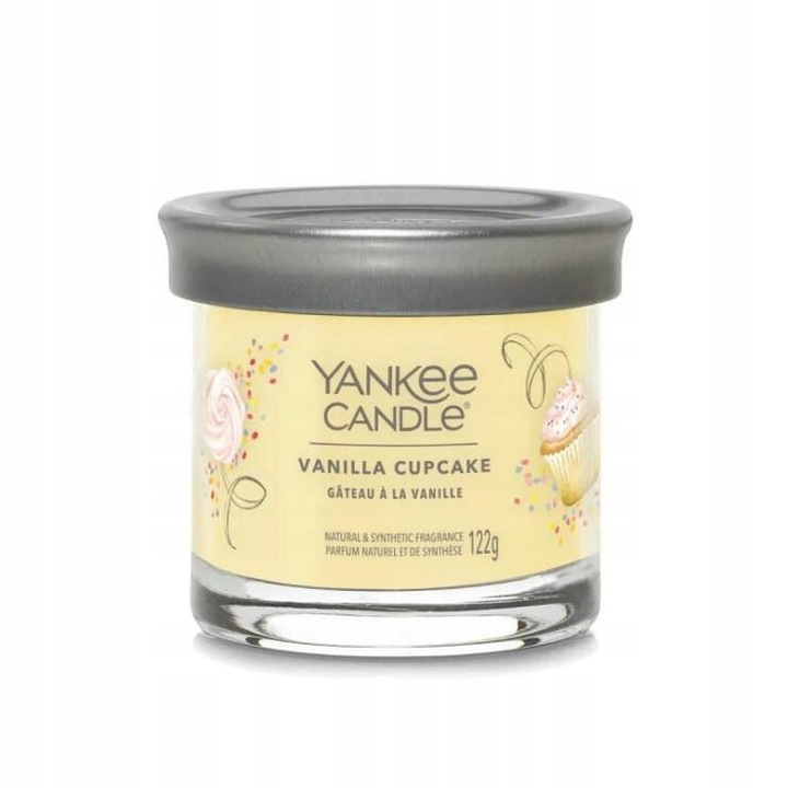 Yankee Candle Signature Vanilla Cupcake - Lumanare Mica, Ceara Soia, 122g
