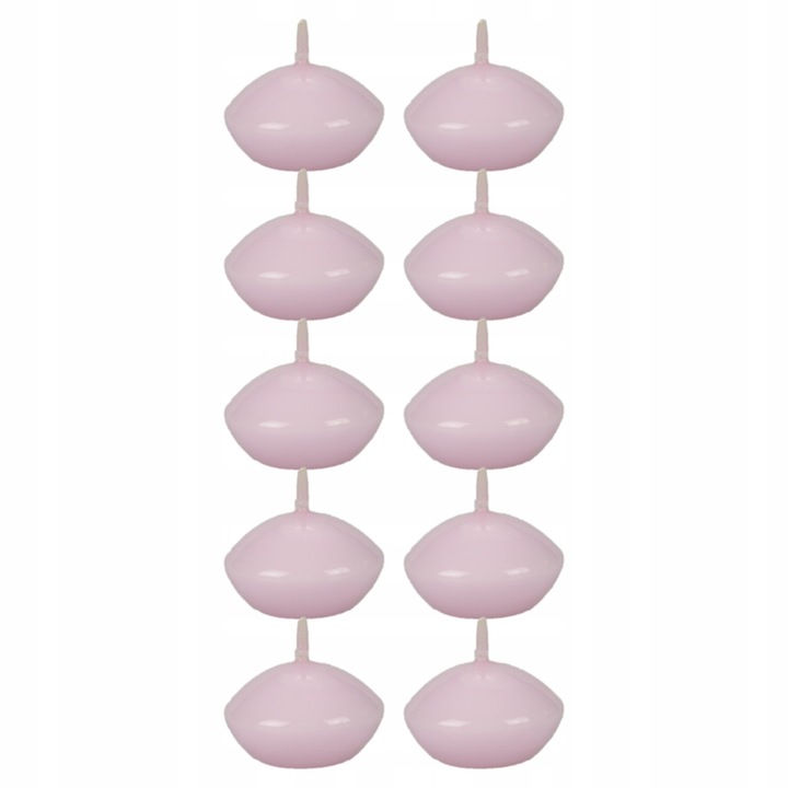 Lumanari Plutitoare Rotunde, 4.5 cm, Set 10 Bucati, Roz Deschis