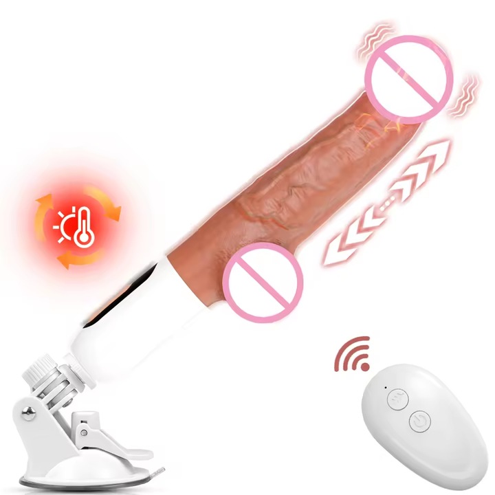 Szexgép, dildó vibrátor, felnőtt szexuális játékok nőknek és férfiaknak, G-pont, anális csiklójáték, intelligens fűtés, forgókapcsoló, 9 vibrációs toló mód