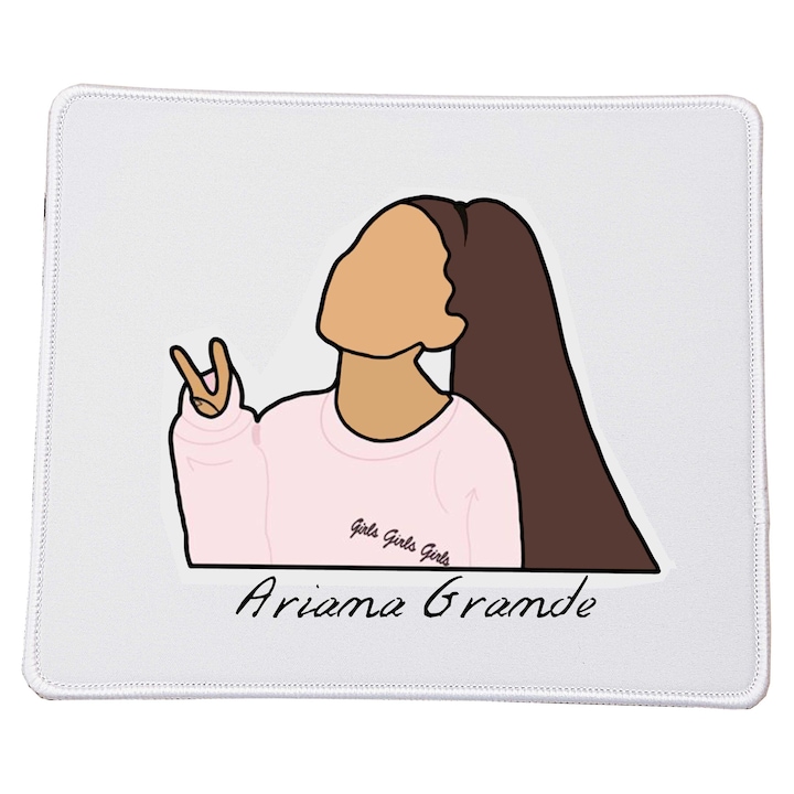Mousepad rectangular 23x20cm, Ariana Grande No.6, suprafata durabila, baza antiderapanta