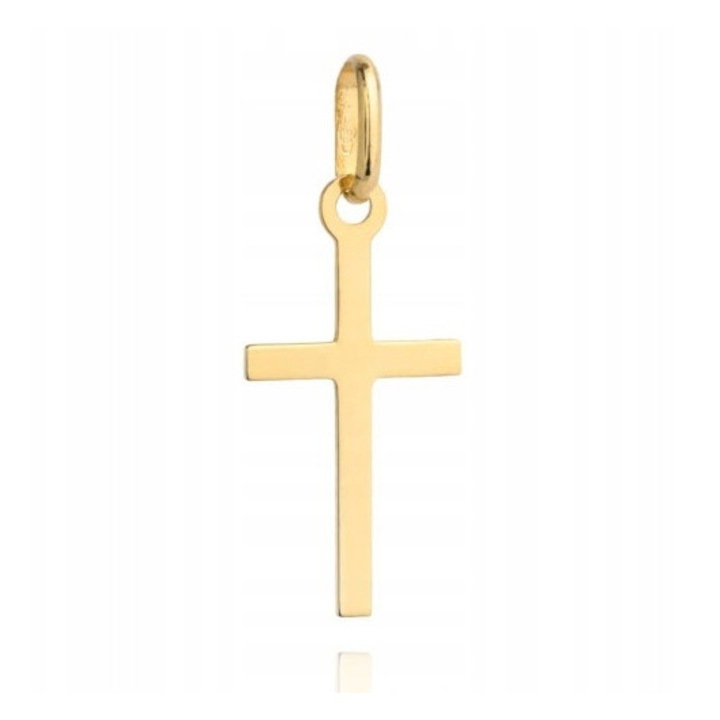 Pandantiv Aur Galben Cruce Clasic 585, 16x29mm, 0.74g