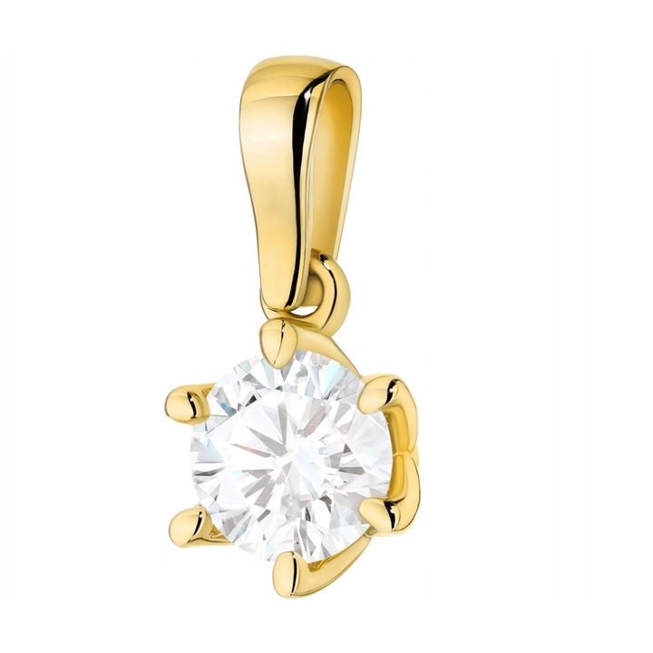 Pandantiv Aur 585, Diamant 1.00 CT, Aur galben, 7.7x7.7mm
