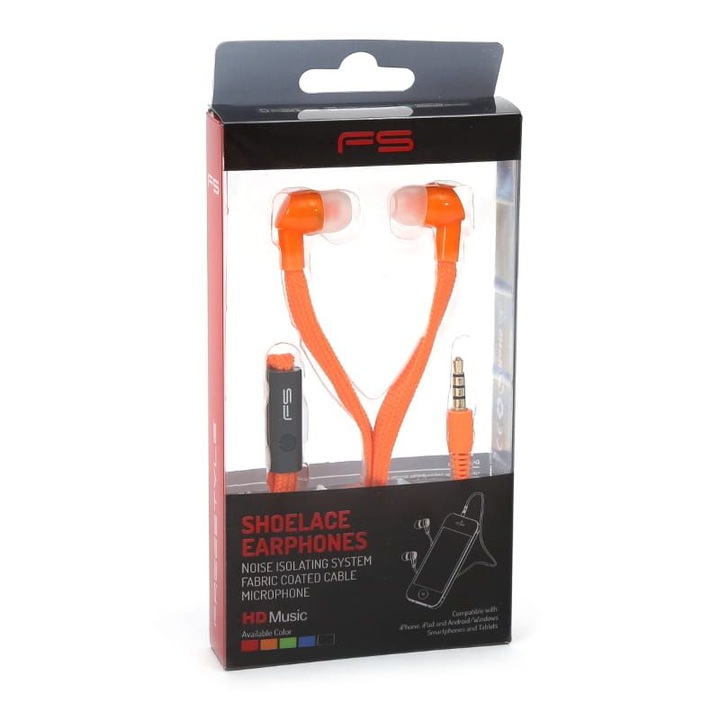 Casti audio, Nedis, Cu fir, Negru
