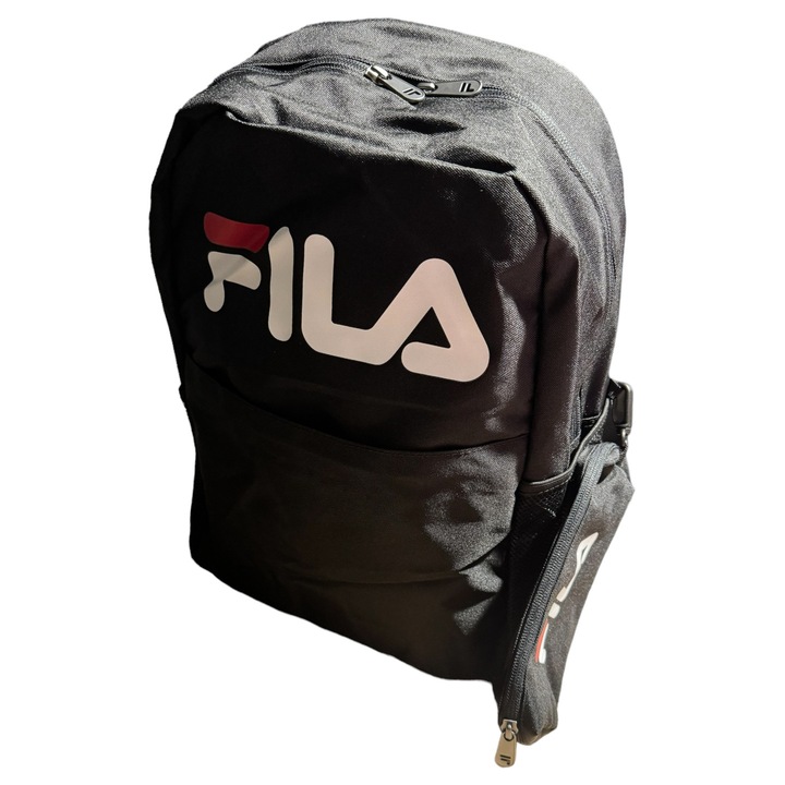 Ghiozdan Fila Favoriten, negru, cu set de piornic, 100% poliester, dimensiuni A4