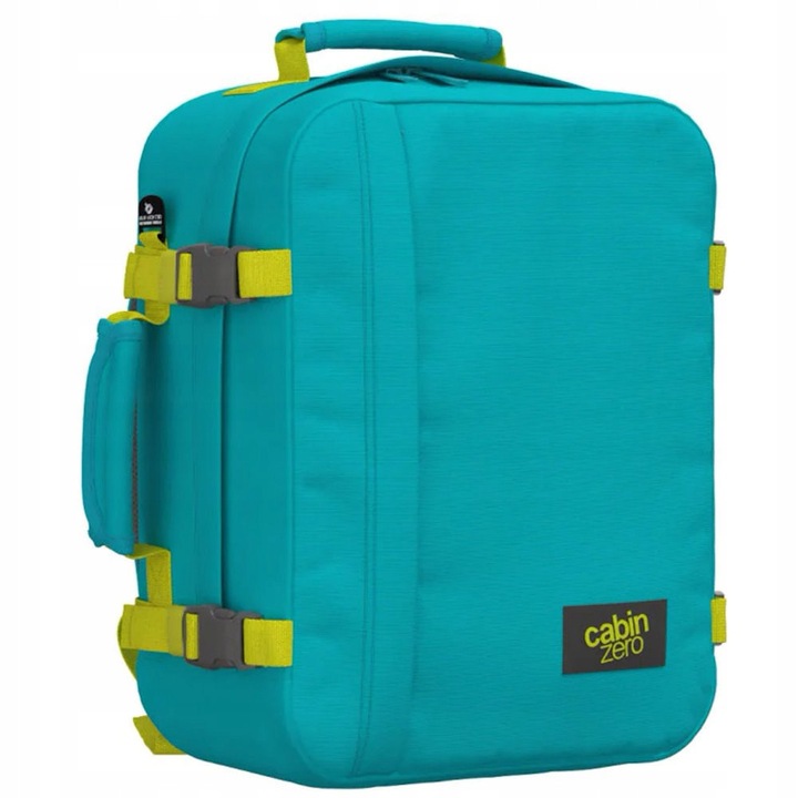 Rucsac CabinZero Mini 28L, Bagaj de Mana, Rezistent la Apa, Albastru