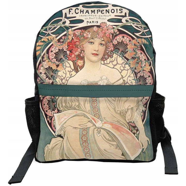Rucsac pentru scoala Alfons Mucha - Personalizat