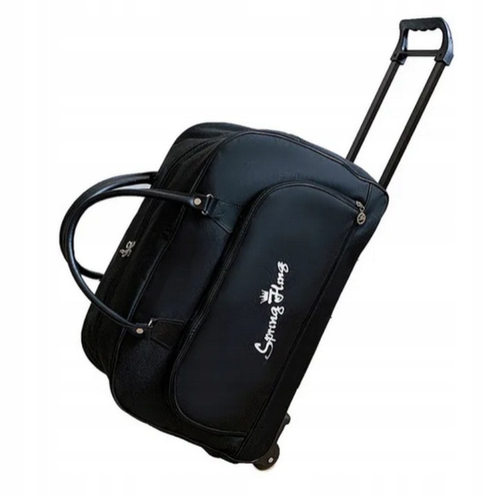 Fekete utazótáska kerekekkel, kézipoggyász repülőre