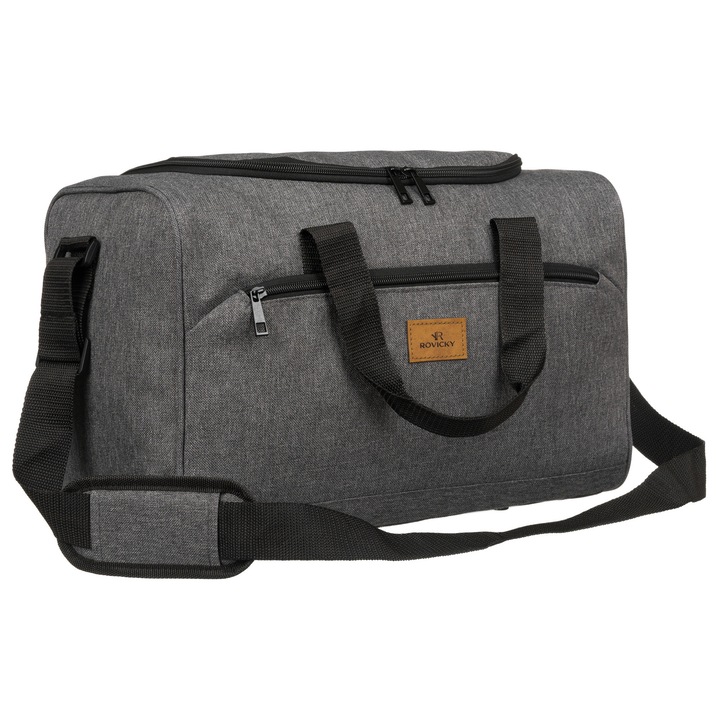 Geanta de calatorie Rovicky, bagaj de mana 40x20x25 cm, 20L, gri