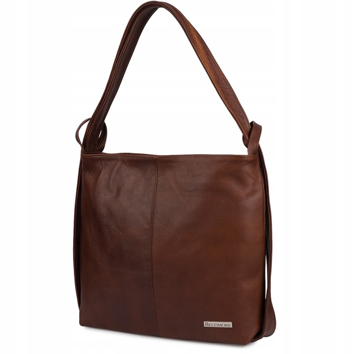 Női Táska Valódi Bőr 2in1 Hátizsák Shopper A4 Barna