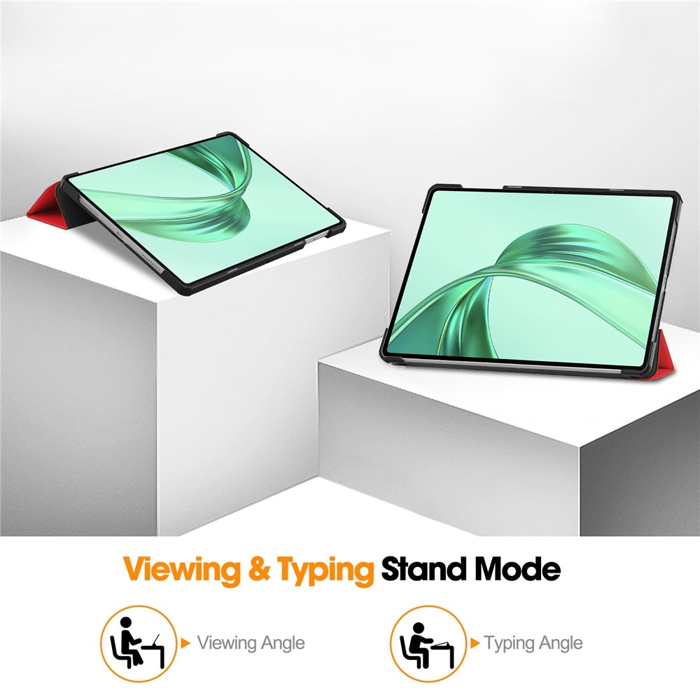 Husa pentru Honor Pad X8a tip stand functie sleep/wake-up si inchidere magnetica, protectie 360 - rosu inchis