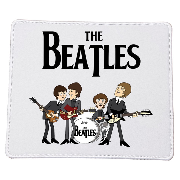 Mousepad Beatles No.15, 23x20cm, design rectangular, material durabil, antiderapant