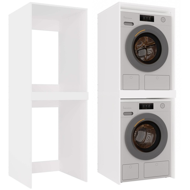 Sifonier pentru Masina de Spalat si Uscator POLA TWIN, Alb Mat, 180x64x64cm