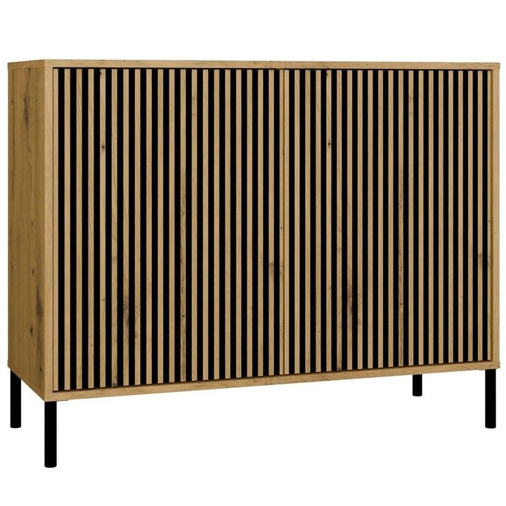 Comoda KAMARO 2D SLIM DAB ARTISAN, 2 usi, 4 polite, dimensiuni 103,5x82,5x40cm