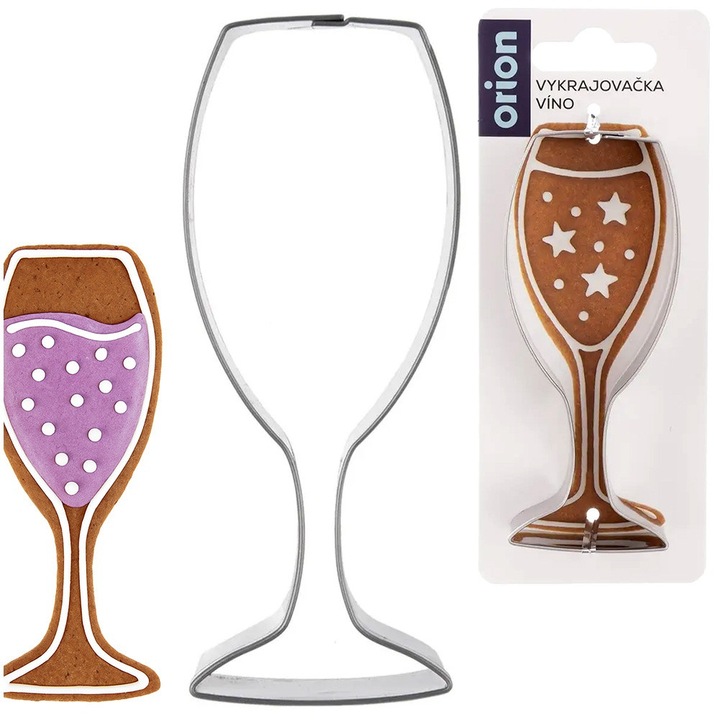 Forma prajituri Orion, taietor din otel inoxidabil, 10,5x4,5x2,7cm, model kieliszek, usor de curatat