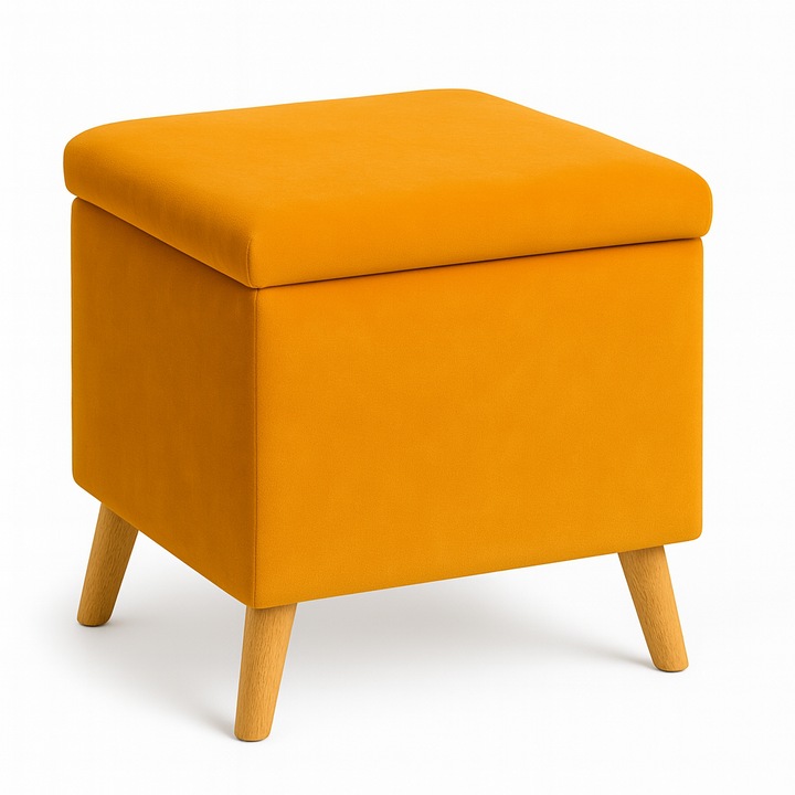 Пуф с капак, GERMAN, структуриран материал, наличен цвят, 35x30x46см