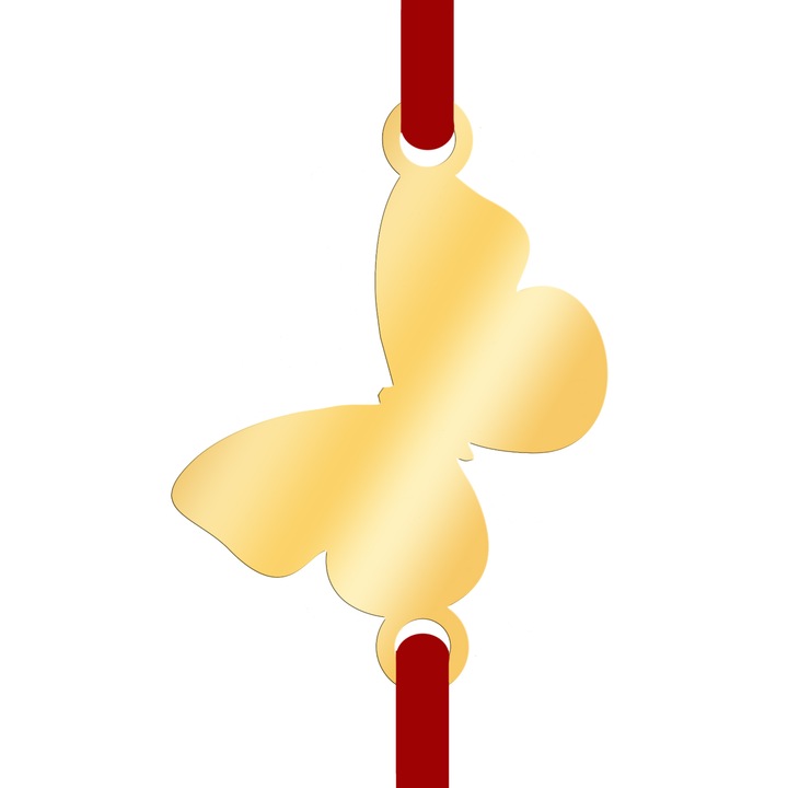 Martisor Bratara Inox Placat Aur 18K Fluture