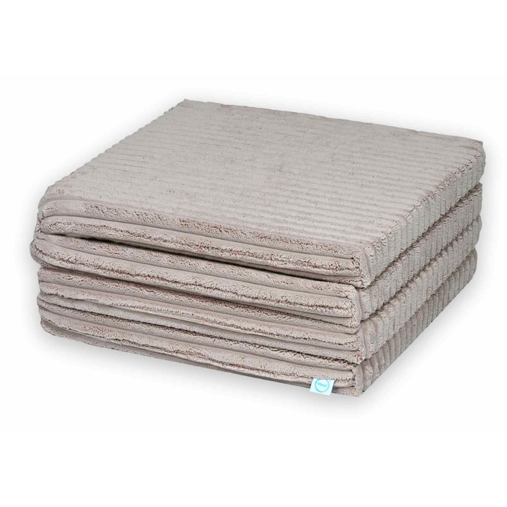 Covoras de joaca patrata 120x120cm, Mimii, roz, din spuma moale, cu husa detasabila