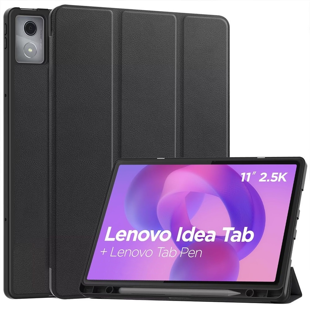 Husa pentru LENOVO Idea Tab, 11.0″ (2025) cu Suport Stylus, Piele eco, Smart Cover – Negru